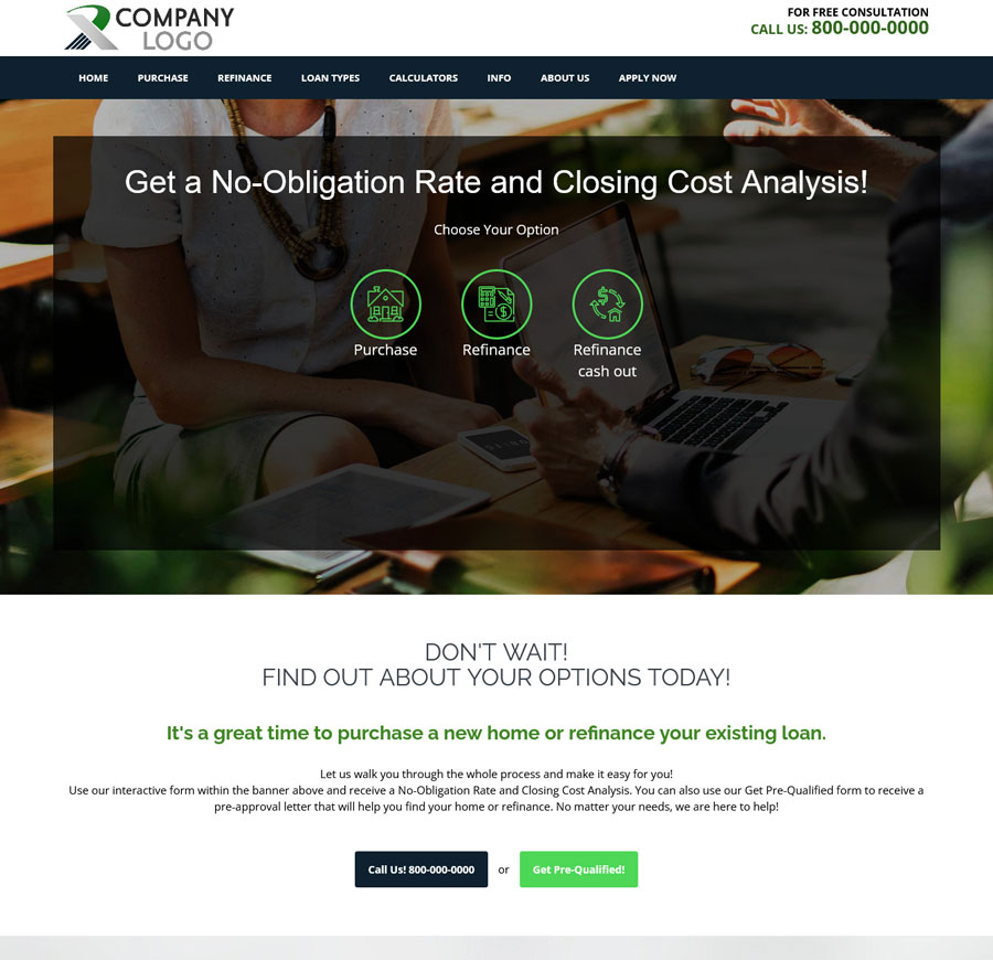 mortgage website responsive ratepro1