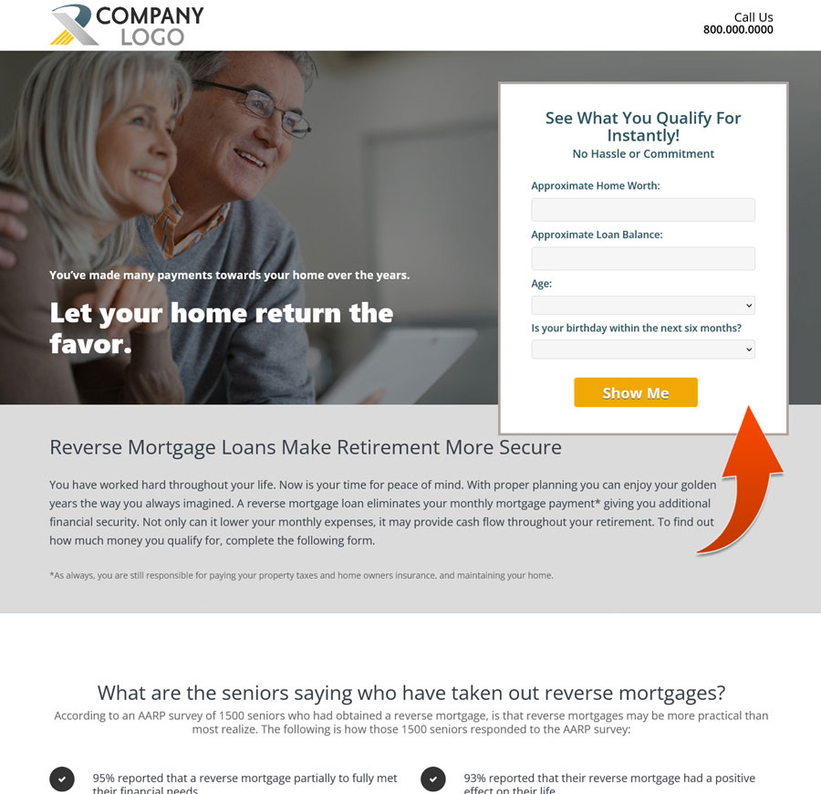 mortgage landing page