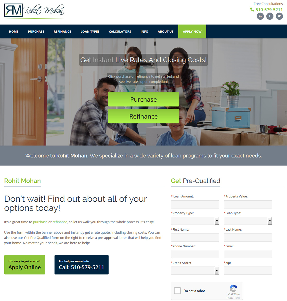 custom mortgage website