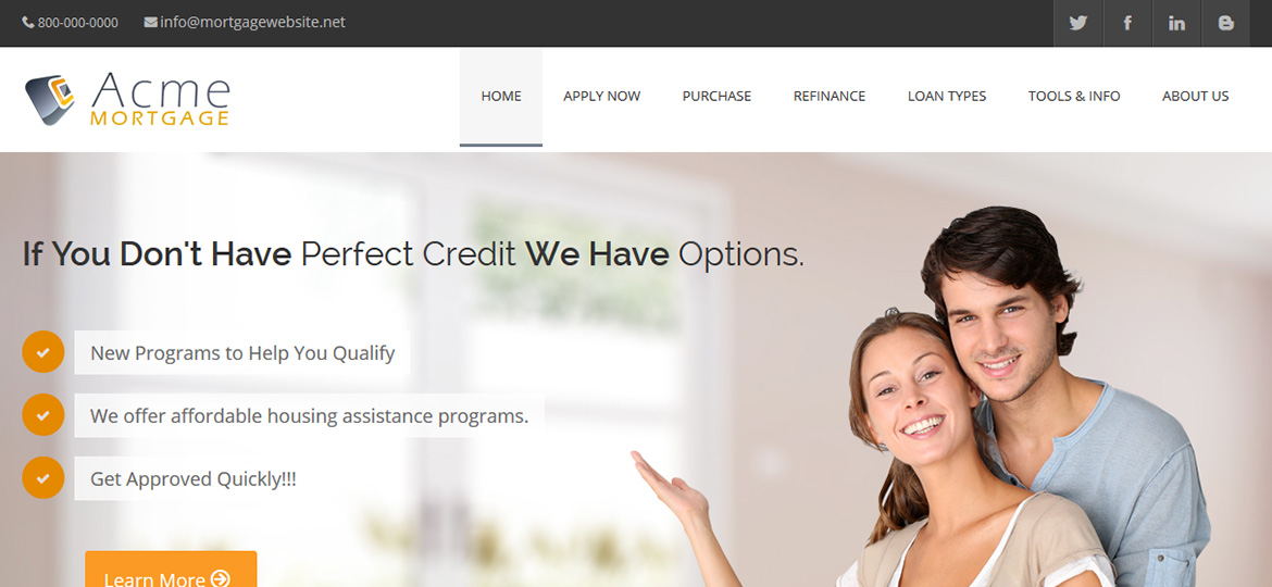 mortgage site template