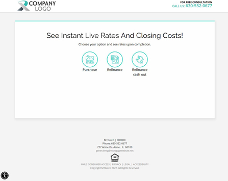 mortgage landing page