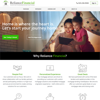 mortgage website design